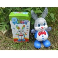 China New hot sale toy, electric lighting toy, can sing and dance, walking swing rabbit, flashlight toy factory
