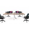 China Modular Modern Office Workstations 4 Seater Design With Stainless Steel Metal Frame factory