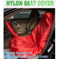 China Reusable Cars Accessories,  Nylon Car Seat Covers, Universal For Car Shops, Steering Wheel Cover Fabric factory