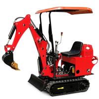 China ODM Diesel Red Mini Excavator Machine For Agricultural Garden Farm factory