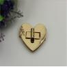 China 2018 New style metal hardware products zinc alloy gold bag accessories heart shape metal bag locks factory