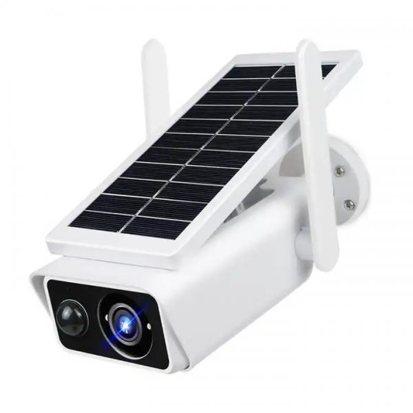 Quality IP66 Solar Powered CCTV Camera , Rechargeable Solar Panel Outdoor Security Camera for sale