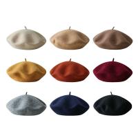 China OEM Embroidery Logo Multicolored Wool Beret Hat For Adults factory
