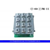 China 12 Keys Zinc Alloy Metal Keypad With Blue Backlight , vandal proof keypad 9 PIN connector factory