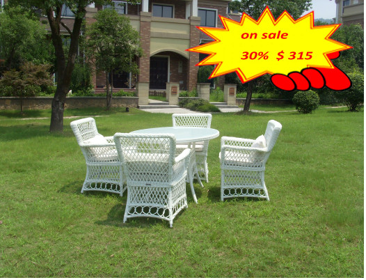 China 5pcs Rattan Garden Dining Sets / Outdoor Rattan Garden Furniture Sets factory