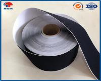 China Black Soft Thin Double Sided Self Adhesive Hook And Loop Tape Roll With Glue factory