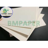 China 0.6mm 0.7mm 0.8mm 23 x35 White Absorbent Beer Coaster Board Sheet For Cup Coasters for sale