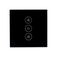 China Glomarket Eu Standard Wifi Smart Ceiling Fan Switch With Touch Panel Interruptor App Remote Control Switch factory