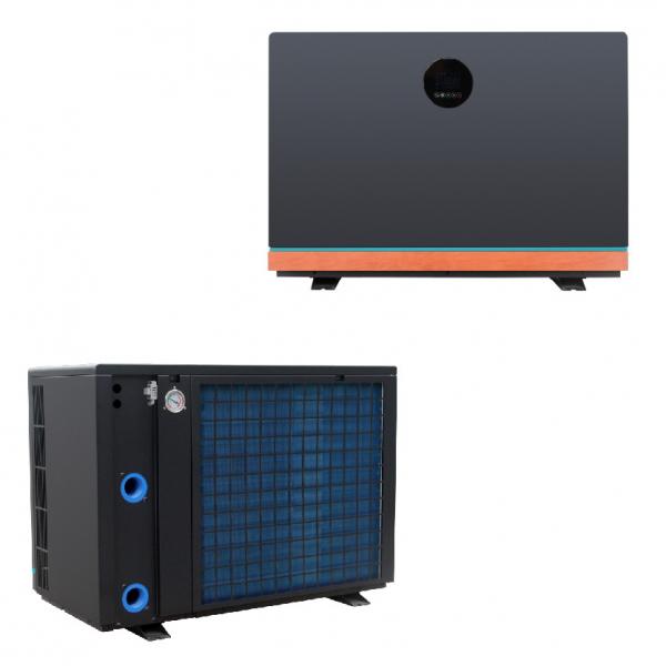 Quality R32 Swimming Pool Inverter Heat Pump Heater 7KW Black Or Silver for sale