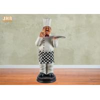 China Smiling Fat Polyresin Chef Statue Resin Chef Sculpture French Chef Figurine Statue White factory