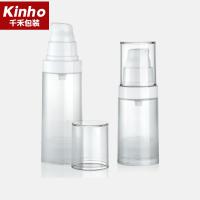 China PP Cosmetic Airless Bottle 15-50ml Foundation Pump AS Cap Screw Skincare Cream Serum factory