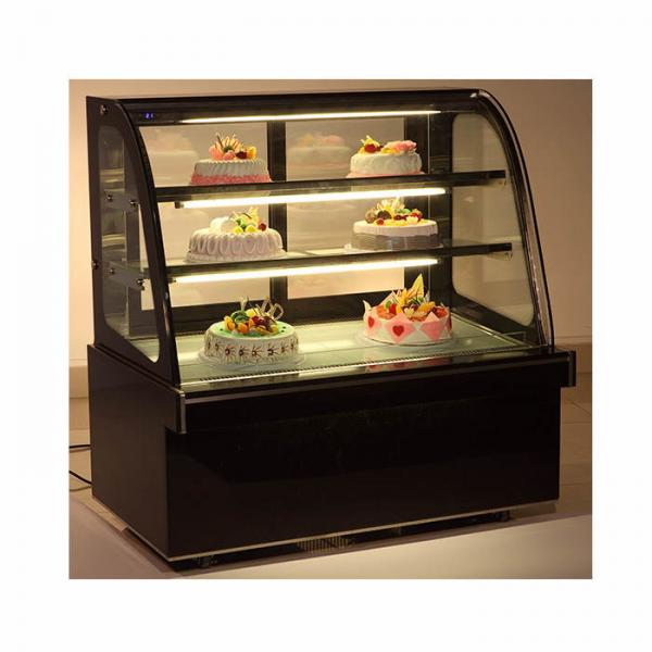 Quality Front Curved Glass 1500*760*1250mm Bakery Display Refrigerator for sale