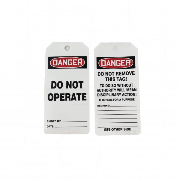 Quality Black White Durable Danger Lockout Tags Roll For Industrial Safety Workplace for sale