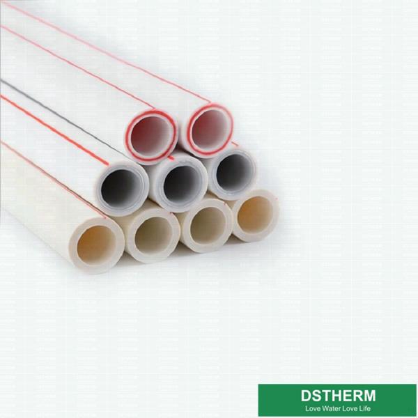 Quality Polypropylene White Plastic Water Pipe , Glass Fiber Insulation Ppr Plastic Pipe for sale