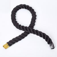 China Black 3 Strand Twisted Rope PP Nylon High Breaking Strength Coil Package for sale