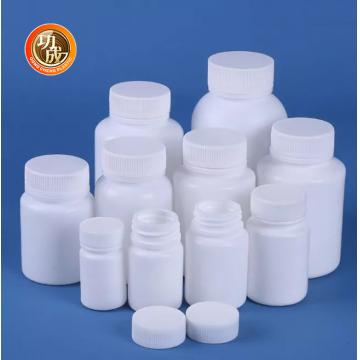 Quality Empty Round White Plastic Pill Bottle HDPE medicine bottle 50ml 60ml 100ml 150ml for sale
