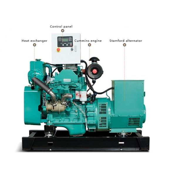 Quality 12kw Cummins Marine Diesel Genset With 4bt3.9 Diesel Engine ISO9001 Compliant for sale
