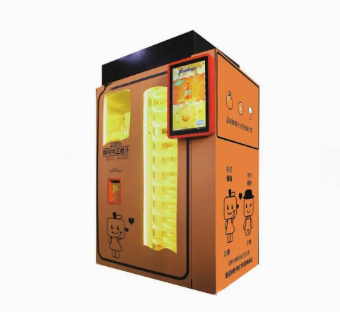 Quality Shopping Mall Automatic Orange Juice Squeezer Outdoor Drink Vending Machine for sale