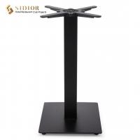 China SGS Hotel Black Metal Dining Table Base 39cm Stainless Steel Pedestal Table Base factory