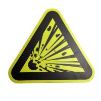 China Photoluminescent Explosive Hazard Symbol Custom Warning Signs factory