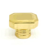 China Classic Zinc Alloy Gold Plating Rectangle shape Metal Zamak Perfume Bottle Cap factory