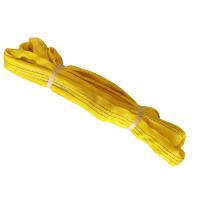 China 3t Choke Lifting Cylindrical Objects Polyester Endless Round Sling Yellow Color factory