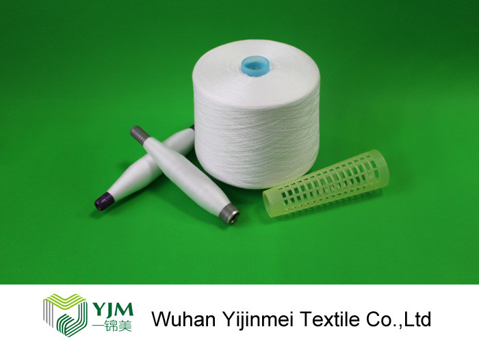 China 60/3 Bleached White / Dyed Polyester Thread For Sewing Machine , White Sewing Thread  factory