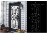China Most Durable Agon Filled Wrought Iron Glass Doors 22*64 inch Size Shaped Crafted factory