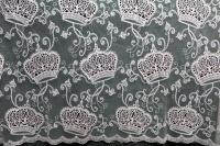 China Apparel Accessories Mesh based Crown Style Embroidery Lace Fabric Crown in Different Color factory