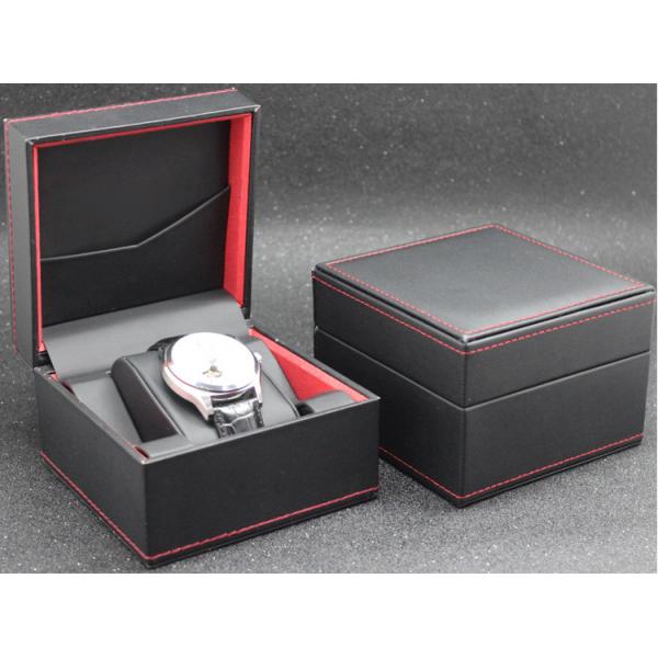 Quality Eco - Friendly Plastic Watch Box PU Leather Outside Waterproof Environmentally Friendly for sale