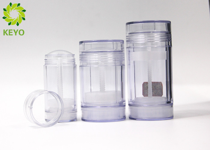 China AS Plastic Clear Gel / Stick Deodorant Containers Round Shape 30g 50g 75g Optional factory