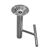 China Adjustable Swivel Bar chair accessories Custom Color Chrome Plating 380mm Height Bar chair footboard factory