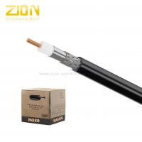 Quality Tri - Shield 67% AL Braiding RG59 Coaxial Cable CMR PVC for Broadcasting for sale
