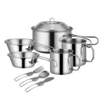 Quality Customized Logo Outdoor Cookware Set Stainless Steel For BBQ for sale