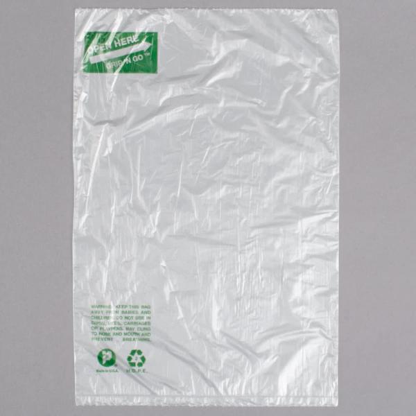 Quality Side Print Grocery Store Produce Bags On Roll 12" X 20" Clear Colour​ for sale