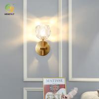 China Crystal Gold Modern Wall Light For Corridor Living Room TV Background factory