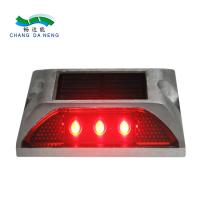 China Yellow red  led solar road studs Highway retro-reflective aluminum 3pcs LED/side factory