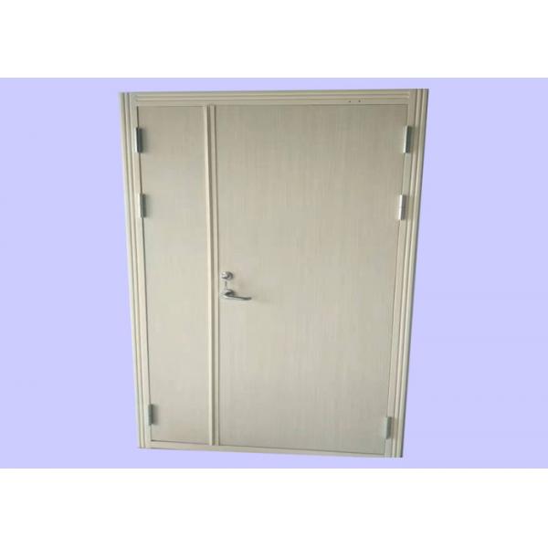 Quality UL/BS Certified Single Leaf Laminating Wood Fire Door With Steel Frame For Hotel for sale
