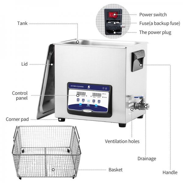Quality Skymen 14.5L 360w Digital Ultrasonic Cleaner For Electrical Parts with Timer for sale