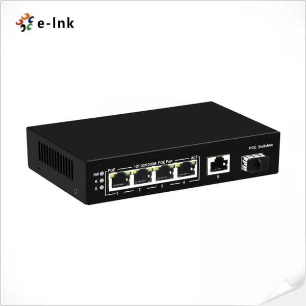 Quality 4 Port PoE Power Over Ethernet Gigabit Switch TP/SFP Uplink network for sale