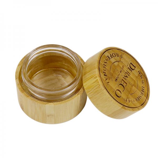 Quality PASSEN 150g Bamboo Cosmetic Packaging 5.3OZ Silk Screen Wooden Cream Jar for sale