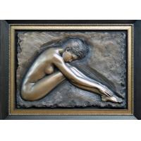 China Professional Metal Relief Sculpture , Nude Woman Wall Relief Sculpture factory