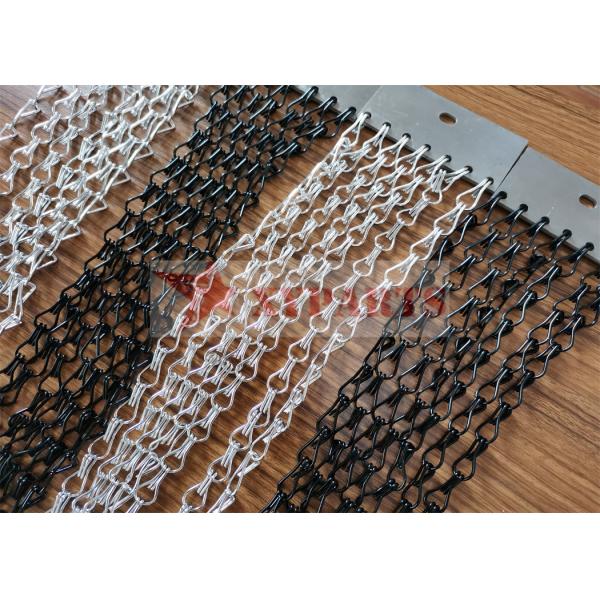 Quality Anodised Links Multicolour Aluminium Chain Fly Screen Pale Gold for sale