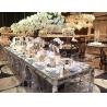 China Aisles Wedding Silver Mirrored Dining Table Rectangle Type Strong Struture factory