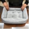 China Rectangle Polyester Removable XL Dog Bed Plush Pet Beds factory