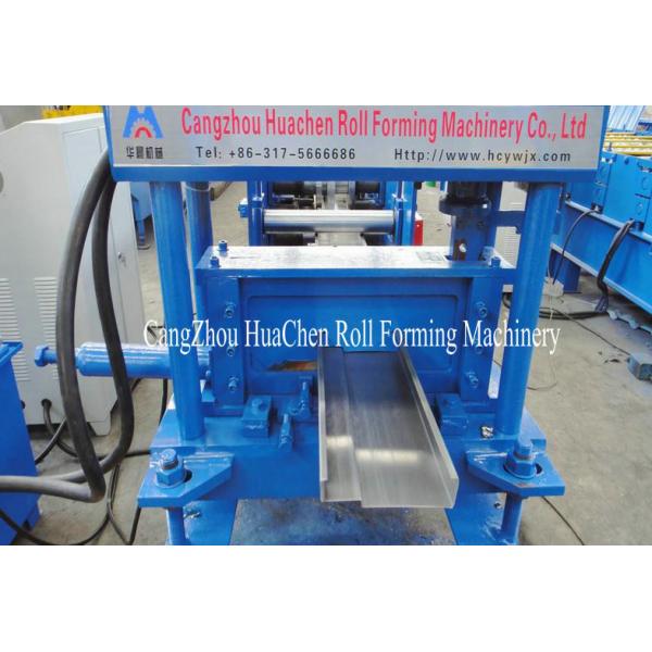 Quality Galvanized Steel Door Frame Roll Forming Machine 1.2mm With Punch Lock Holes for sale