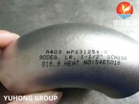 China ASTM A403 WPS31254-S(254SMO) 90DEG LR Elbow Stainless Steel Fitting factory