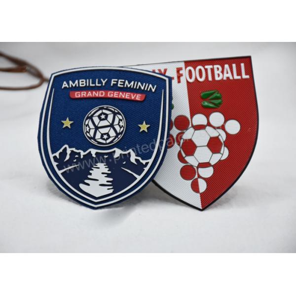 Quality 3D Football Team Patches Nylon Custom Clothing Patch High Density for sale