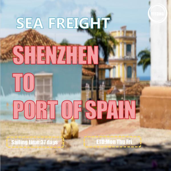 Quality CIF FOB Sea Freight China To Spain Port Trinidad Tobago Worldwide Cargo Shipping for sale