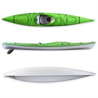 China 14'2\ ST ABS Thermoformed Kayak Single Pedal Ocean Sea Touring Canoe Wholesale for 1 Person OEM/ODM Plastic Material factory
